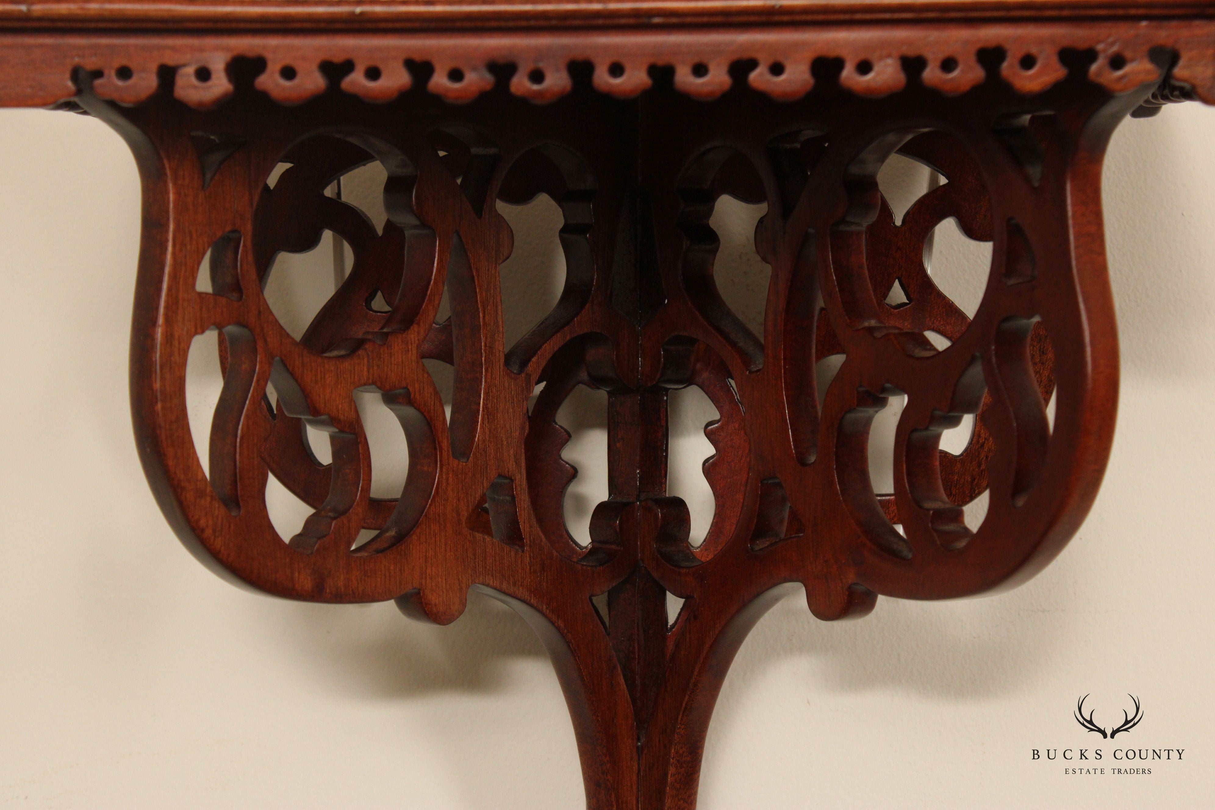 Victorian Style Carved Mahogany Wall Bracket