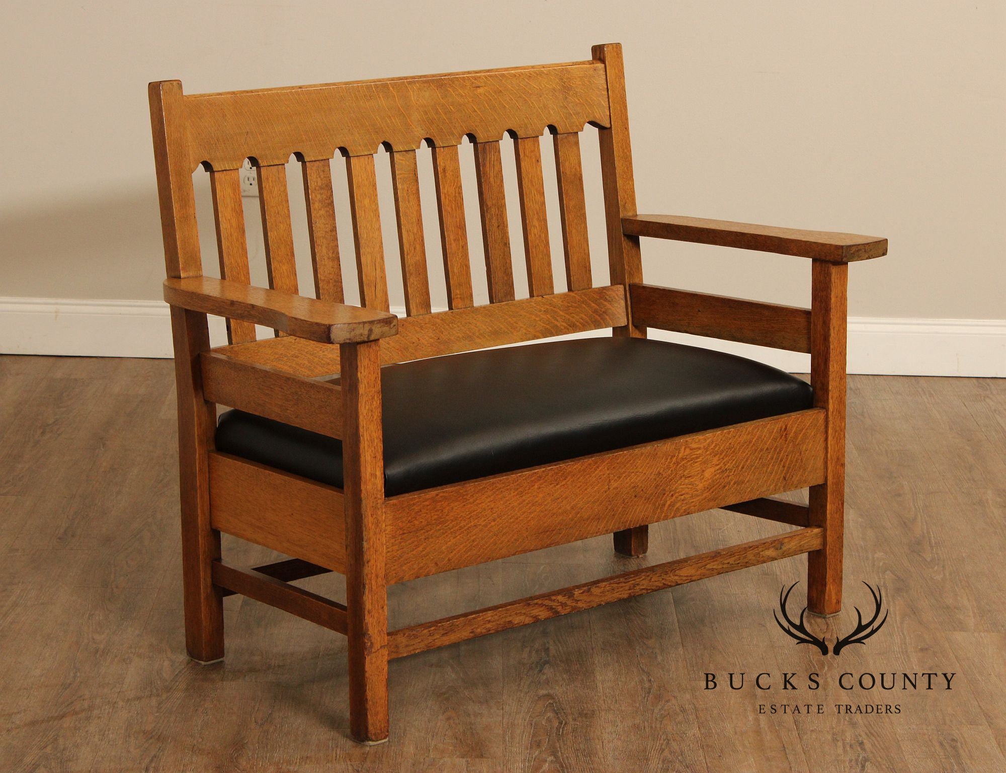 Antique Mission Oak Settee