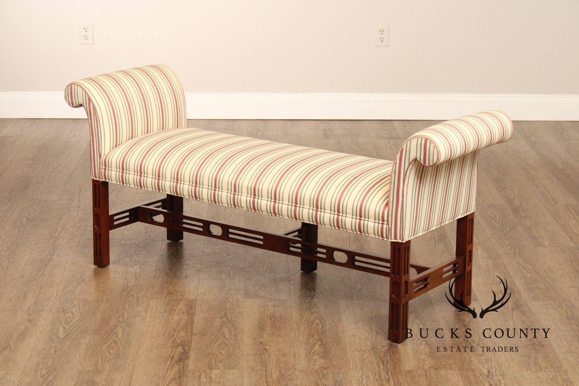 Southwood Chippendale Style Mahogany Window Bench