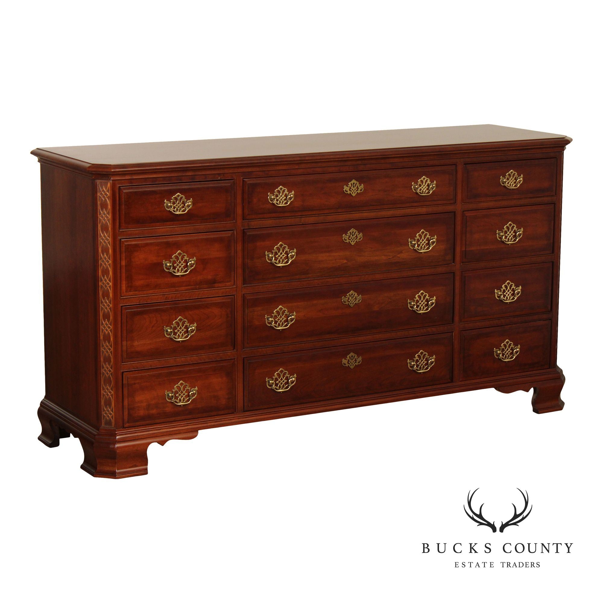 Pennsylvania House Chippendale Style Cherry Triple Chest