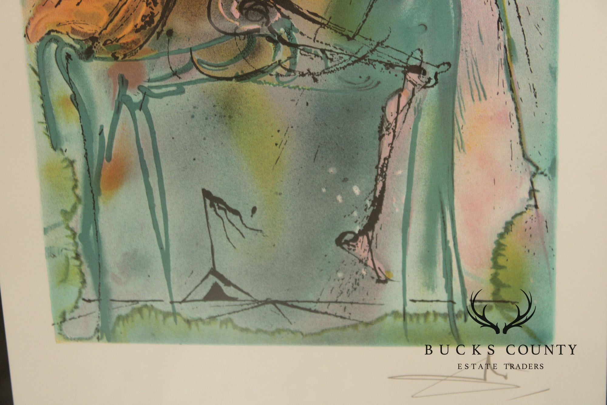 Salvador Dalí Framed Lithograph, 'Cheval De La Mort'