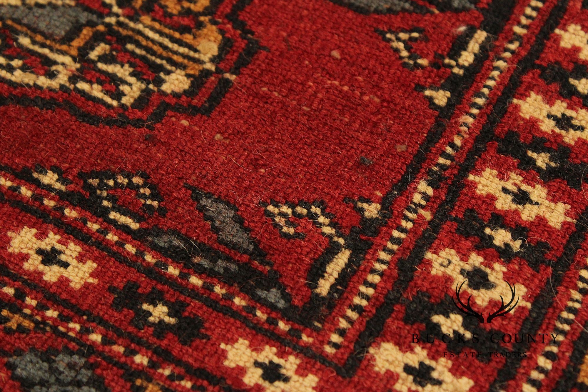 Persian Bokhara Style Red Wool Room Size Area Rug