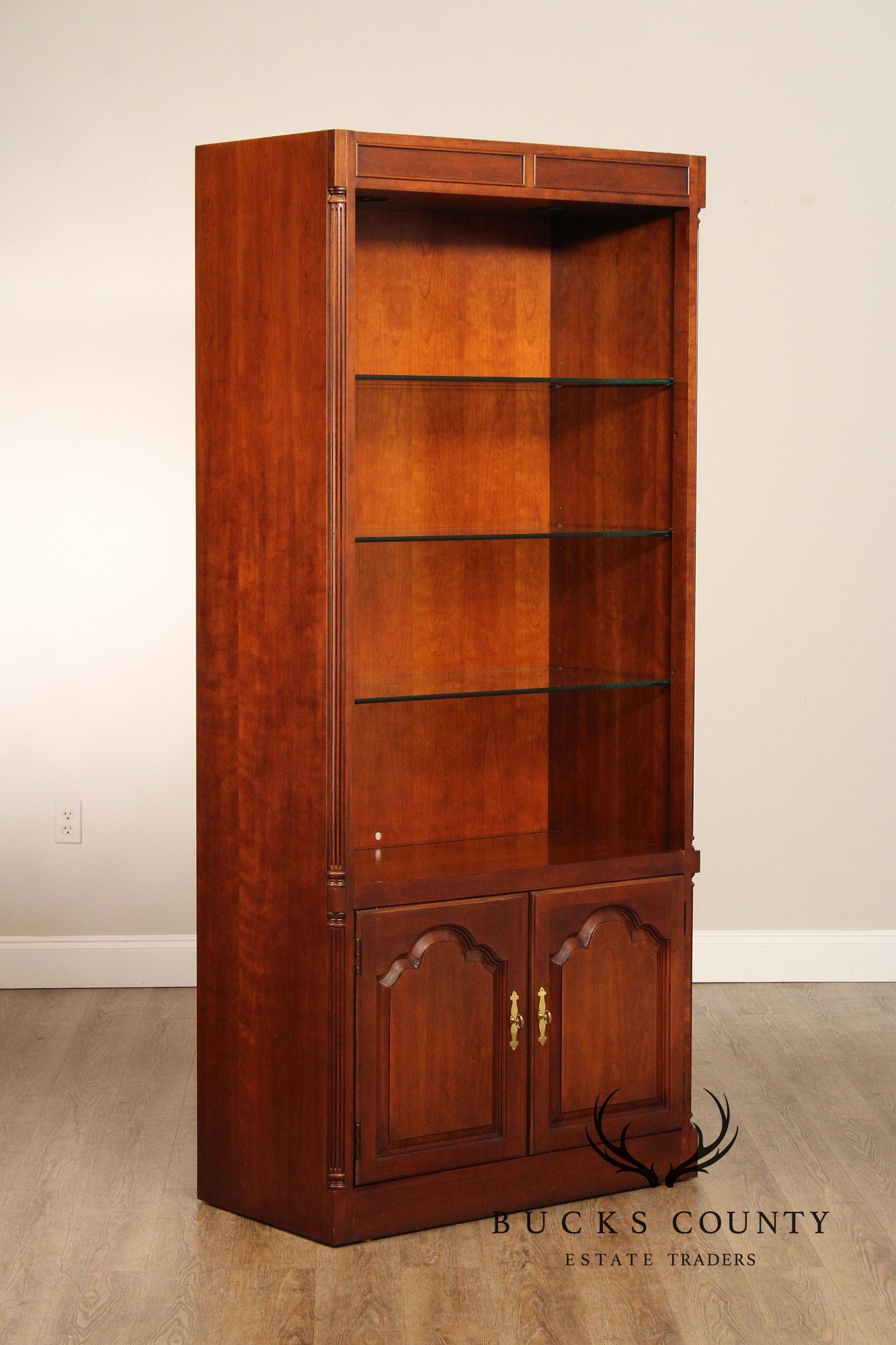 Traditional Cherry Open Bookcase