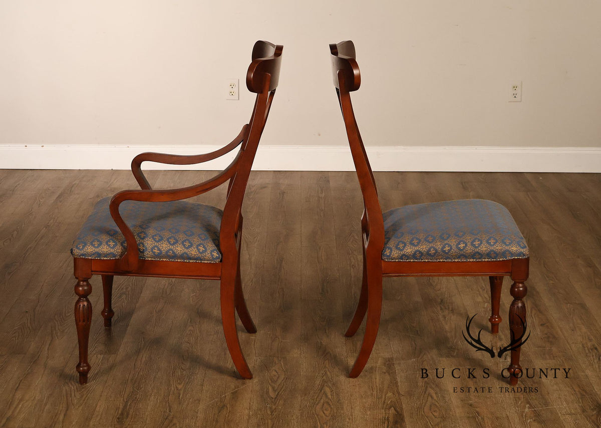 Ethan Allen British Classics Collection Set of Eight Dining Chairs