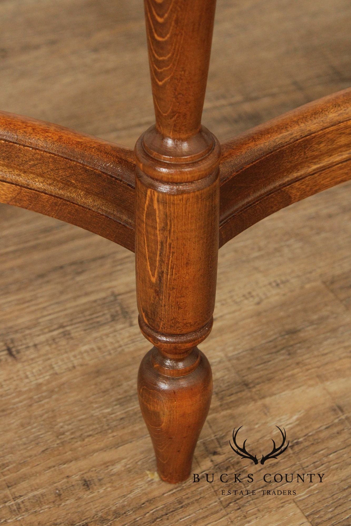 1920's Vintage Walnut Octagonal Side Table