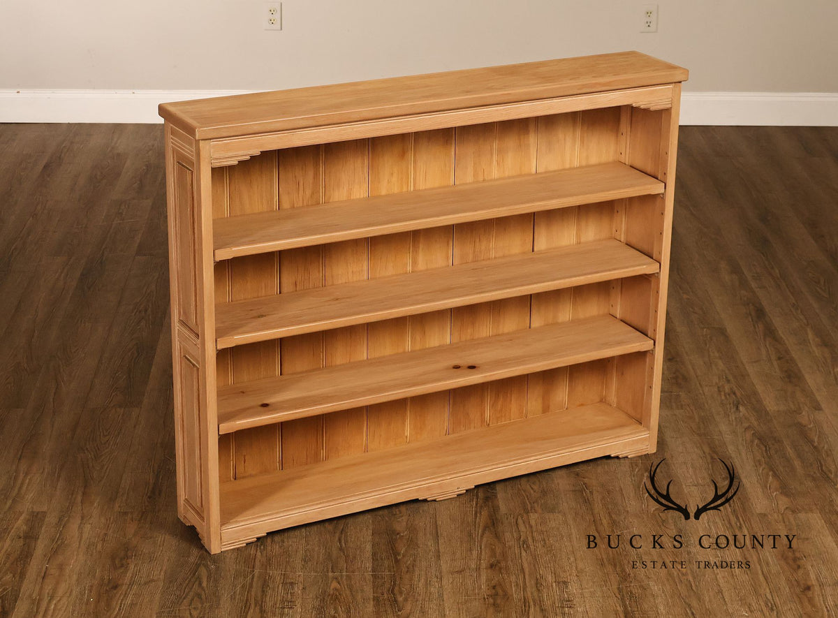 Rancho Monterey Style Oak Open Four Shelf Bookcase