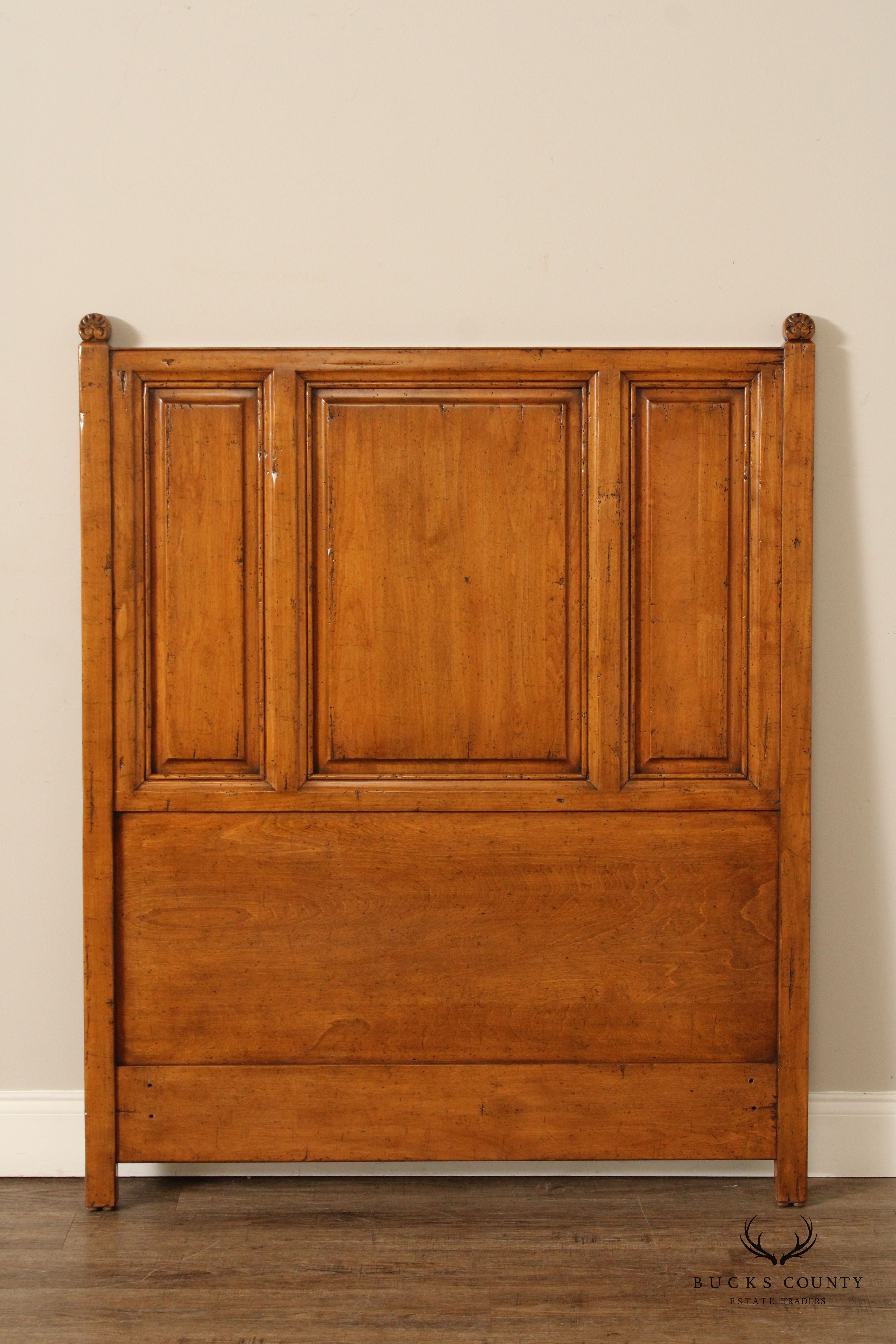 French Country Style Twin Size Paneled Headboard