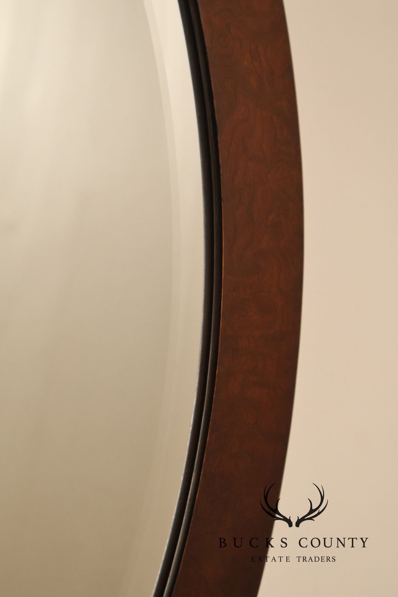 Hickory White Mahogany Art Deco Style Vanity Desk With Mirror