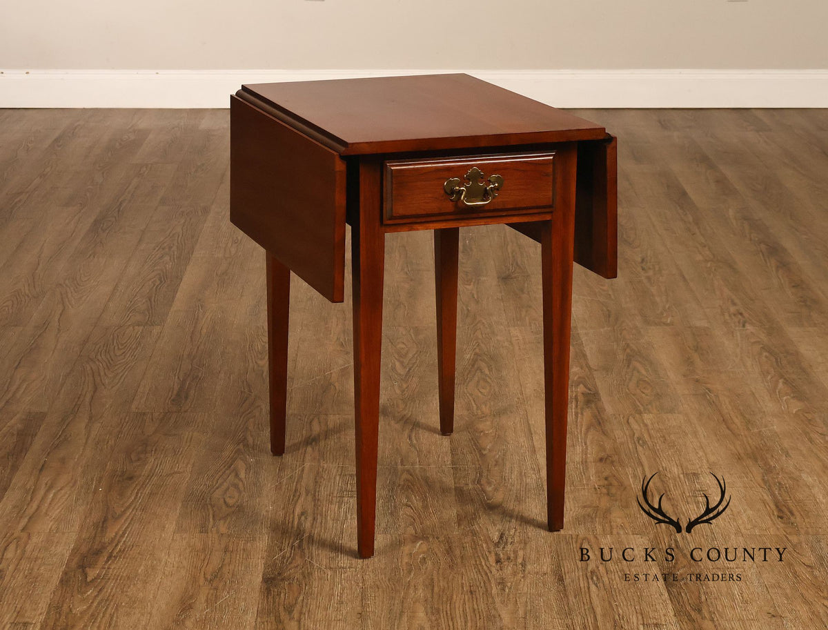 Federal Style Pair of Cherry Pembroke Side Tables