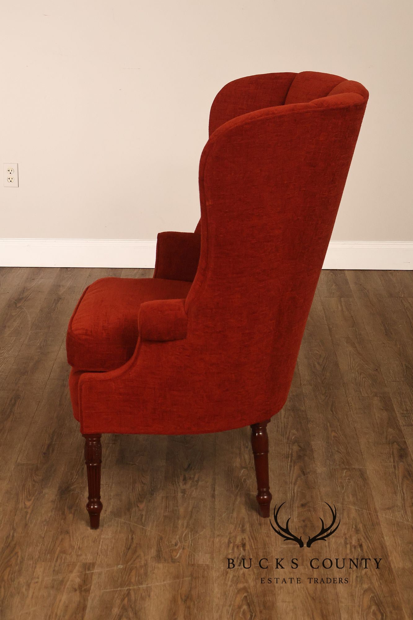 Kindel Grand Rapids Winterthur Collection Mahogany Wing Chair