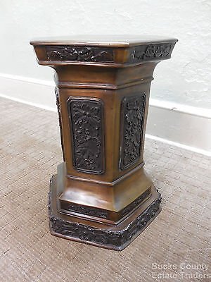 Heavy Bronze Renaissance Style Hexagon Pedestal