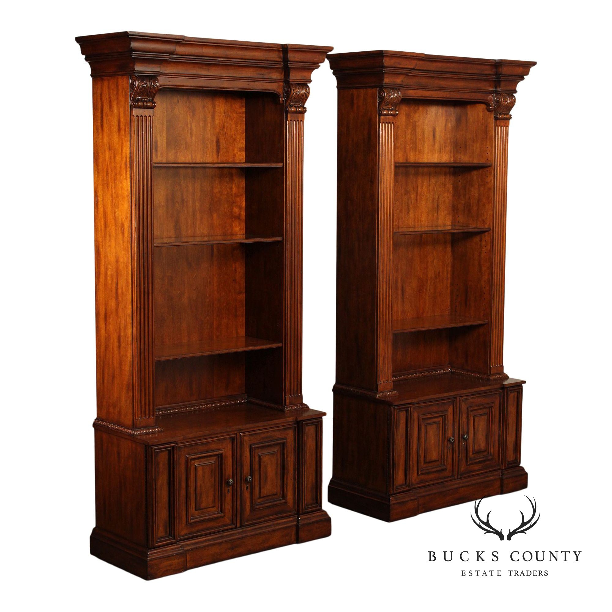 Lexington Pair Of Tall Architectural Bookcases