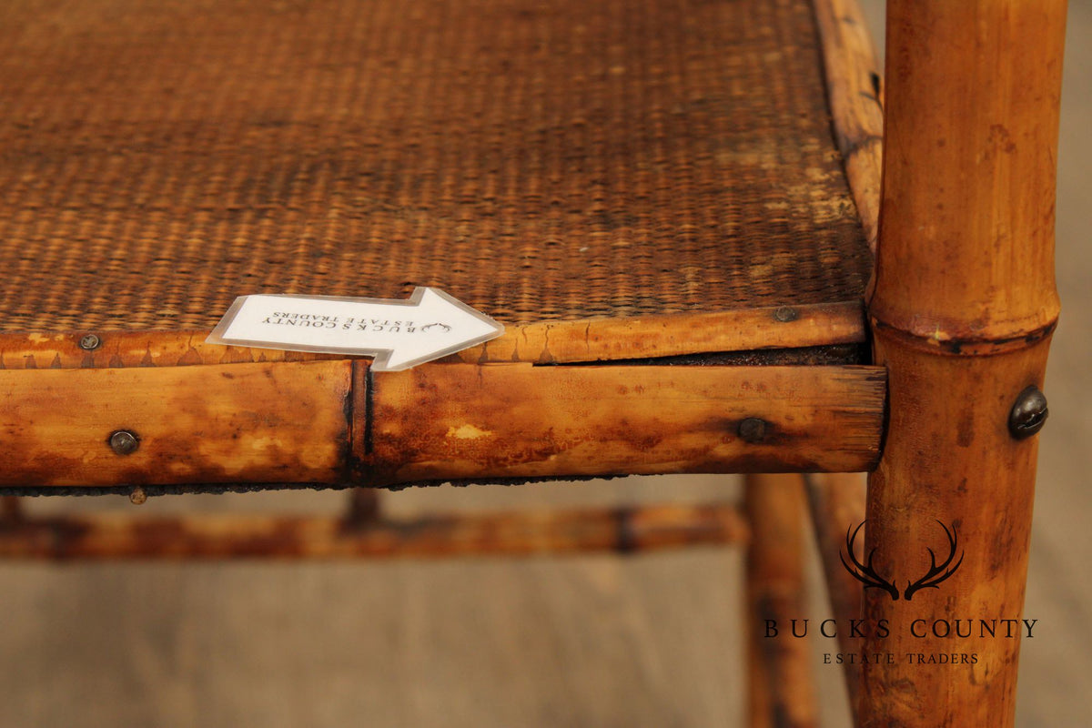 Antique Victorian Bamboo Corner Chair