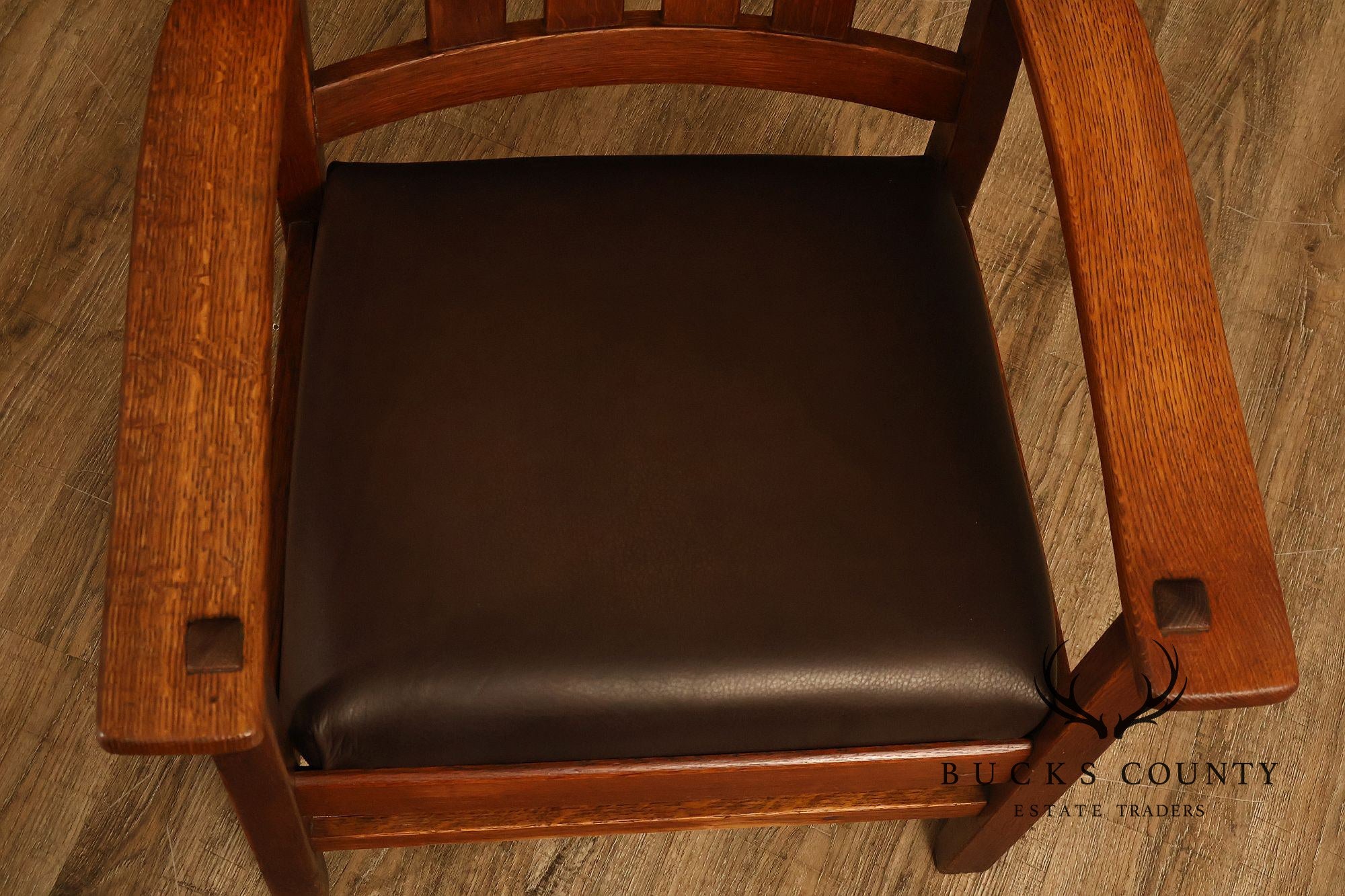 Antique Mission Quarter Sawn Oak Armchair