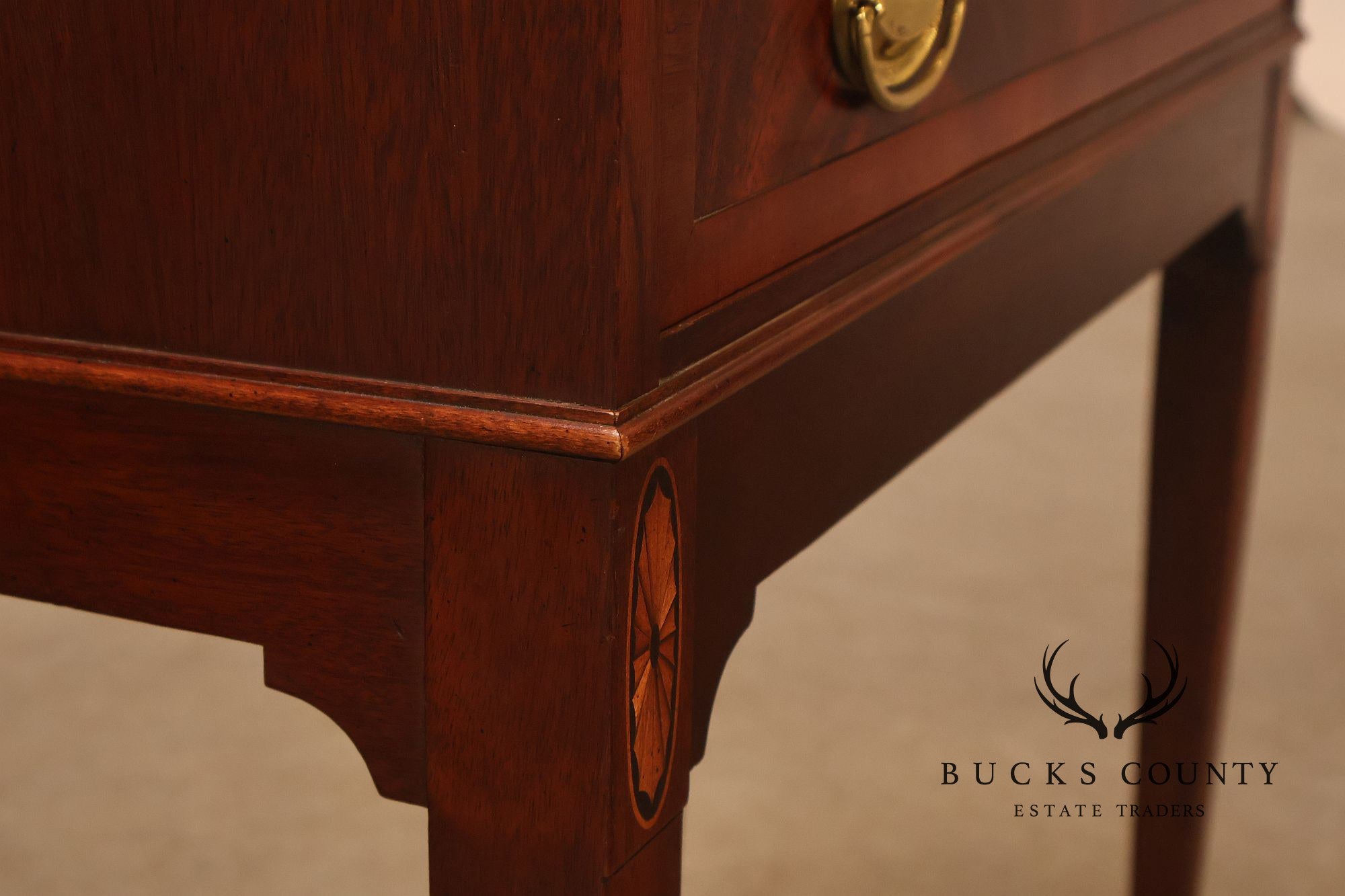Hekman Federal Style Mahogany Inlaid Silver Chest