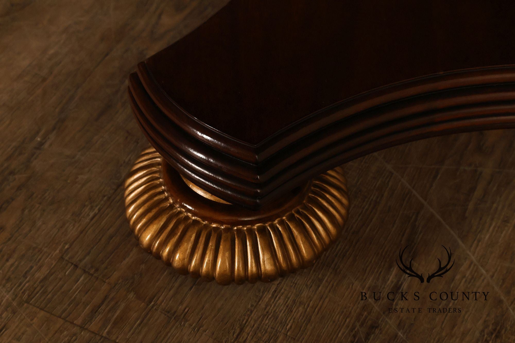 English Regency Style 48" Round Mahogany Center Table