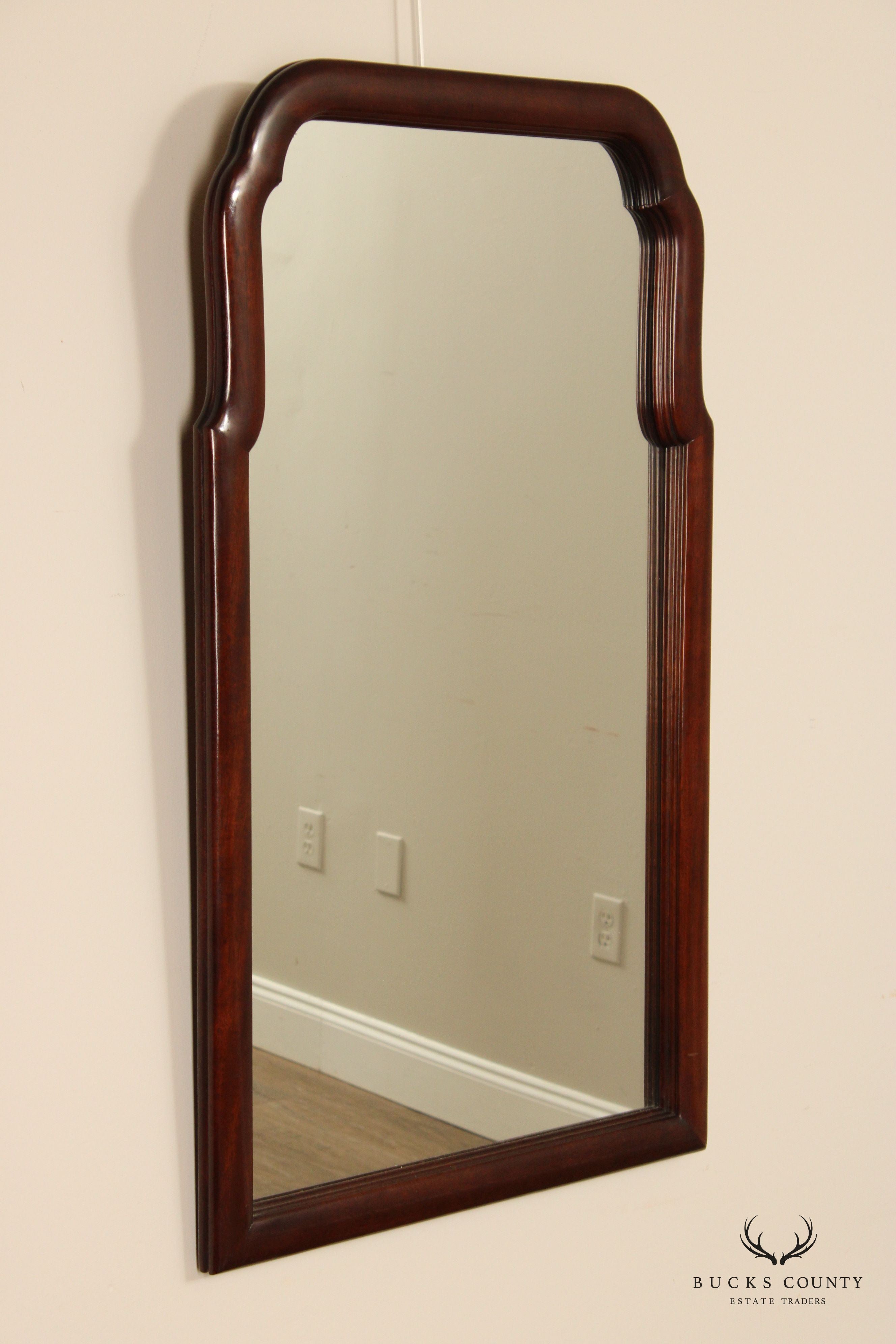 Stickley Queen Anne Style Mahogany Wall Mirror