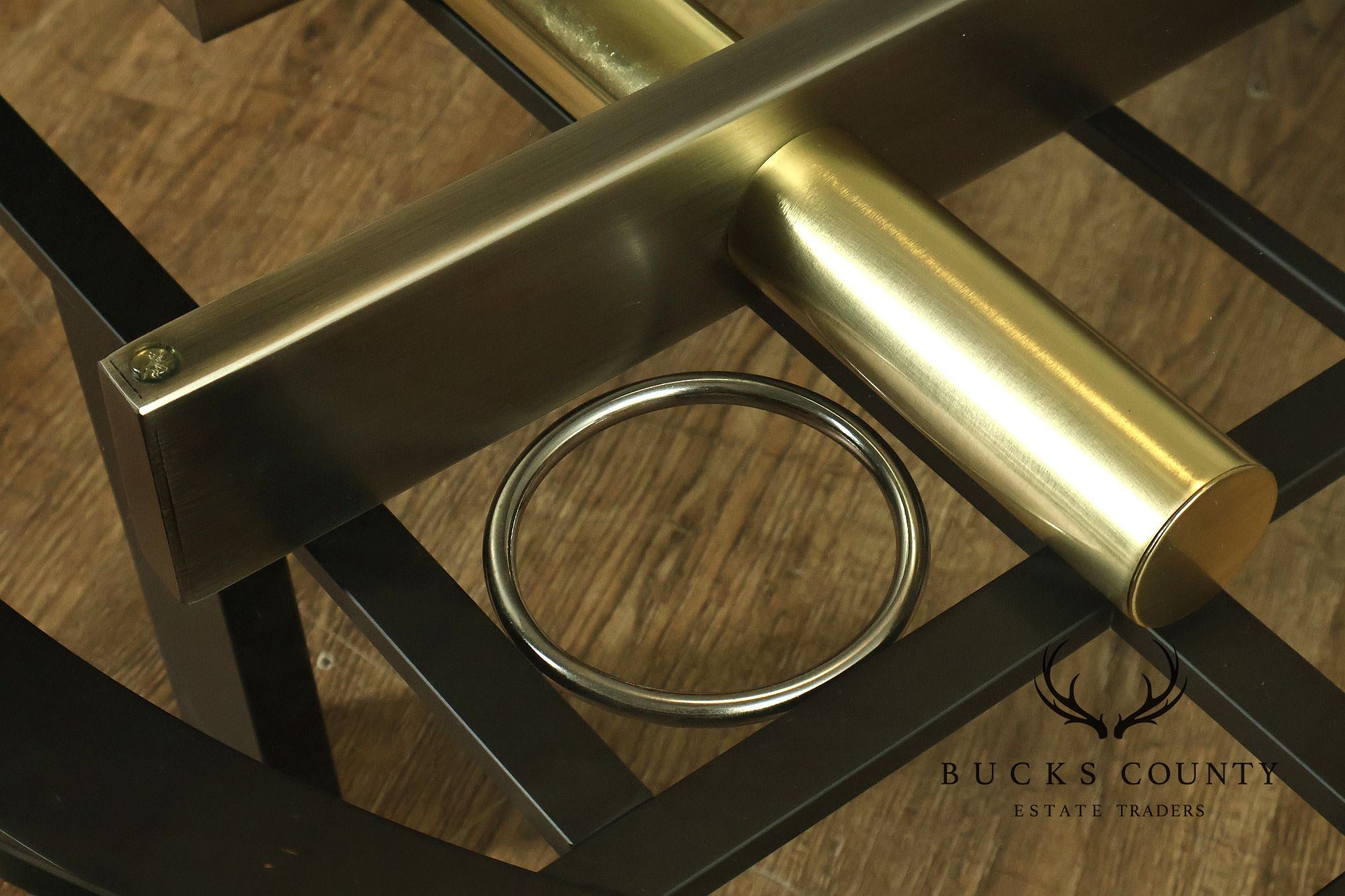 DIA Post Modern Round Glass Top Sculptural Coffee Table