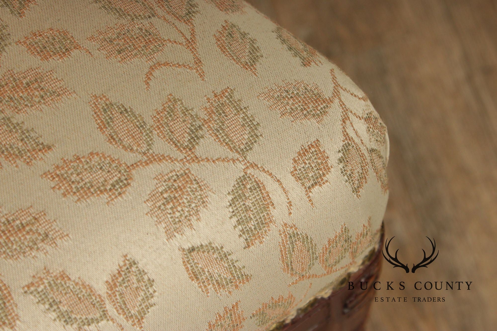 1930's French Louis XVI Style Carved Mahogany Fireside Bergere Chair