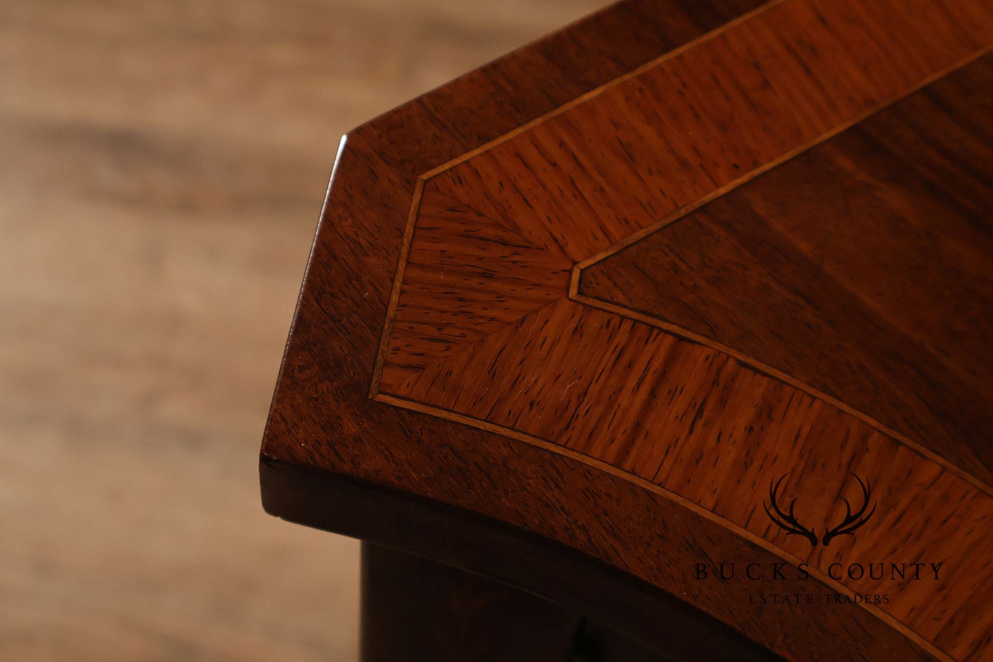 Federal Style  Custom Mahogany Sideboard With Inlay And Tambour Door