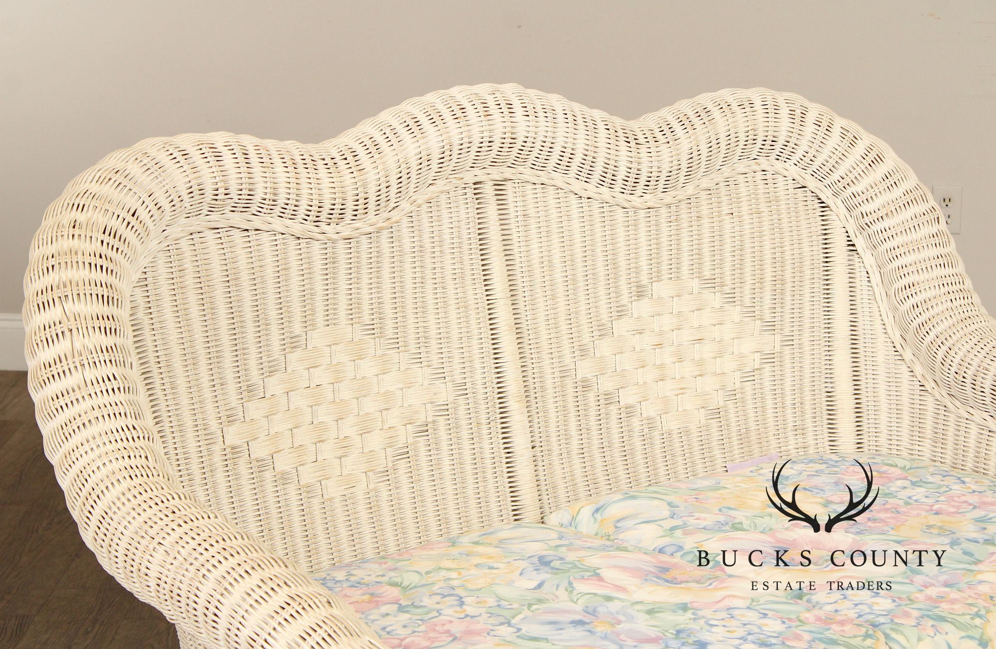 Victorian Style Vintage Pair of Wicker Loveseats