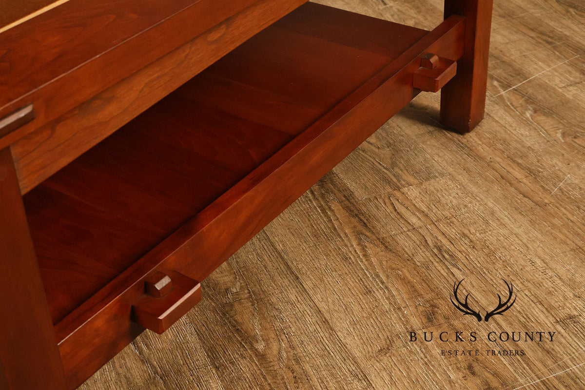 Stickley Mission Collection Cherry Tile Top Coffee Table