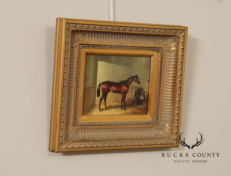 Continental School Framed Painting of a Horse, After W.F. Chadwick