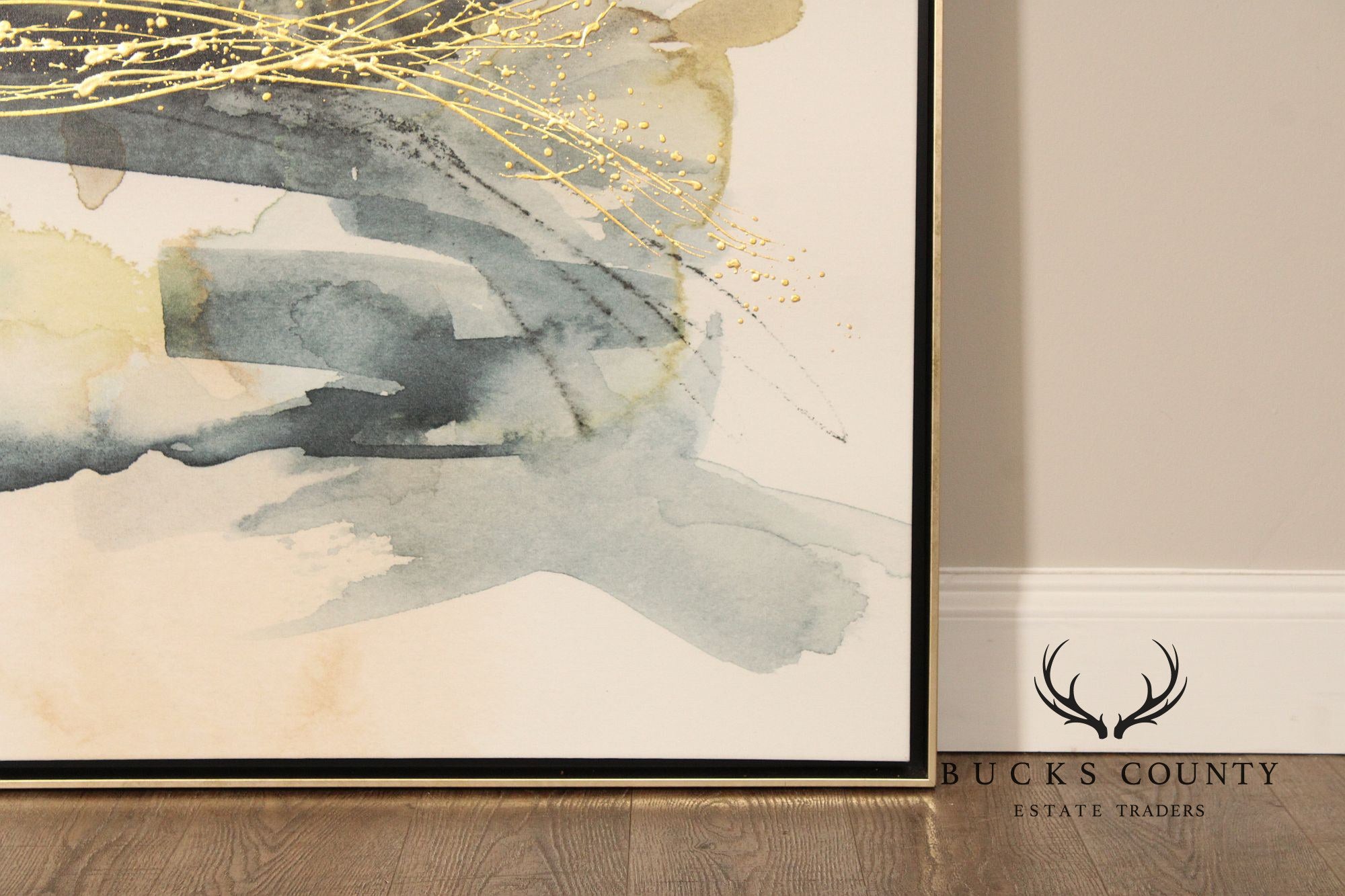 Ethan Allen Abstract Print, 'Winter Shoal'