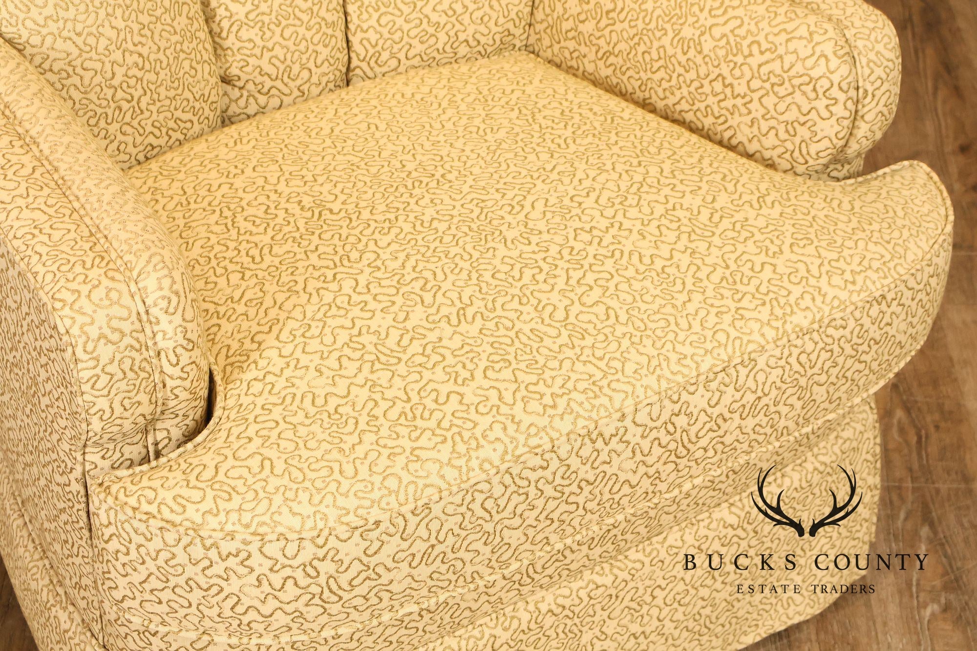 JRS Furniture Pair Of Upholstered Club Chairs