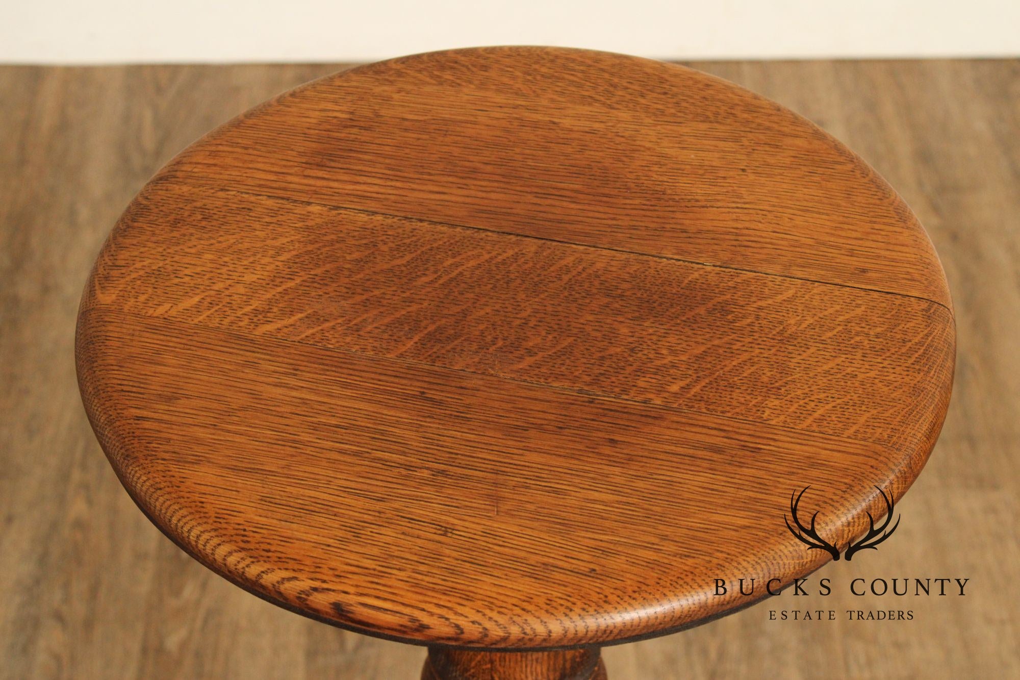Antique Turned Oak Pedestal Plant Stand