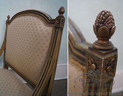 Quality Pair of French Louis XV Style Painted Slipper Chairs