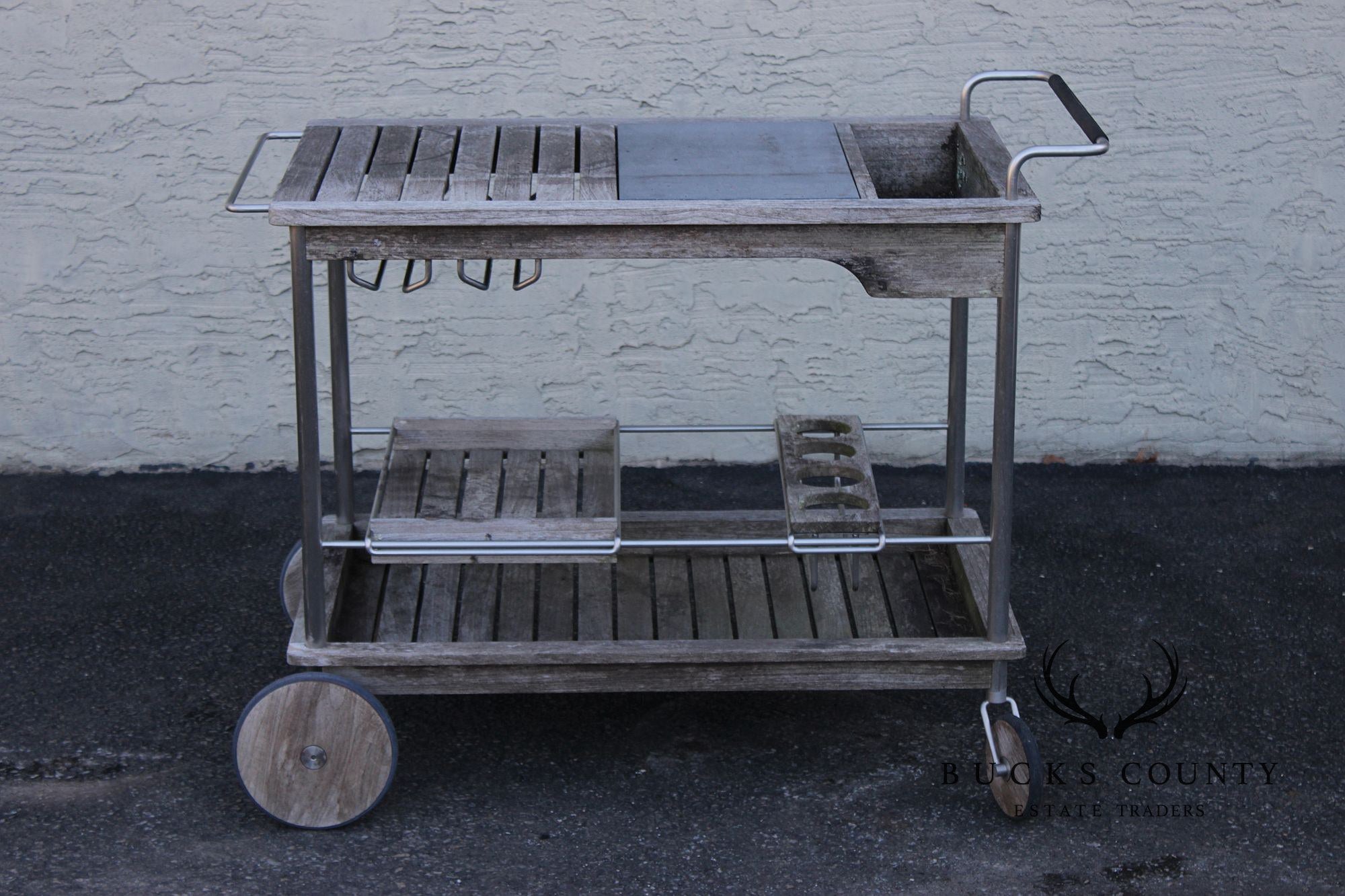 Gloster Teak Outdoor Bar Cart