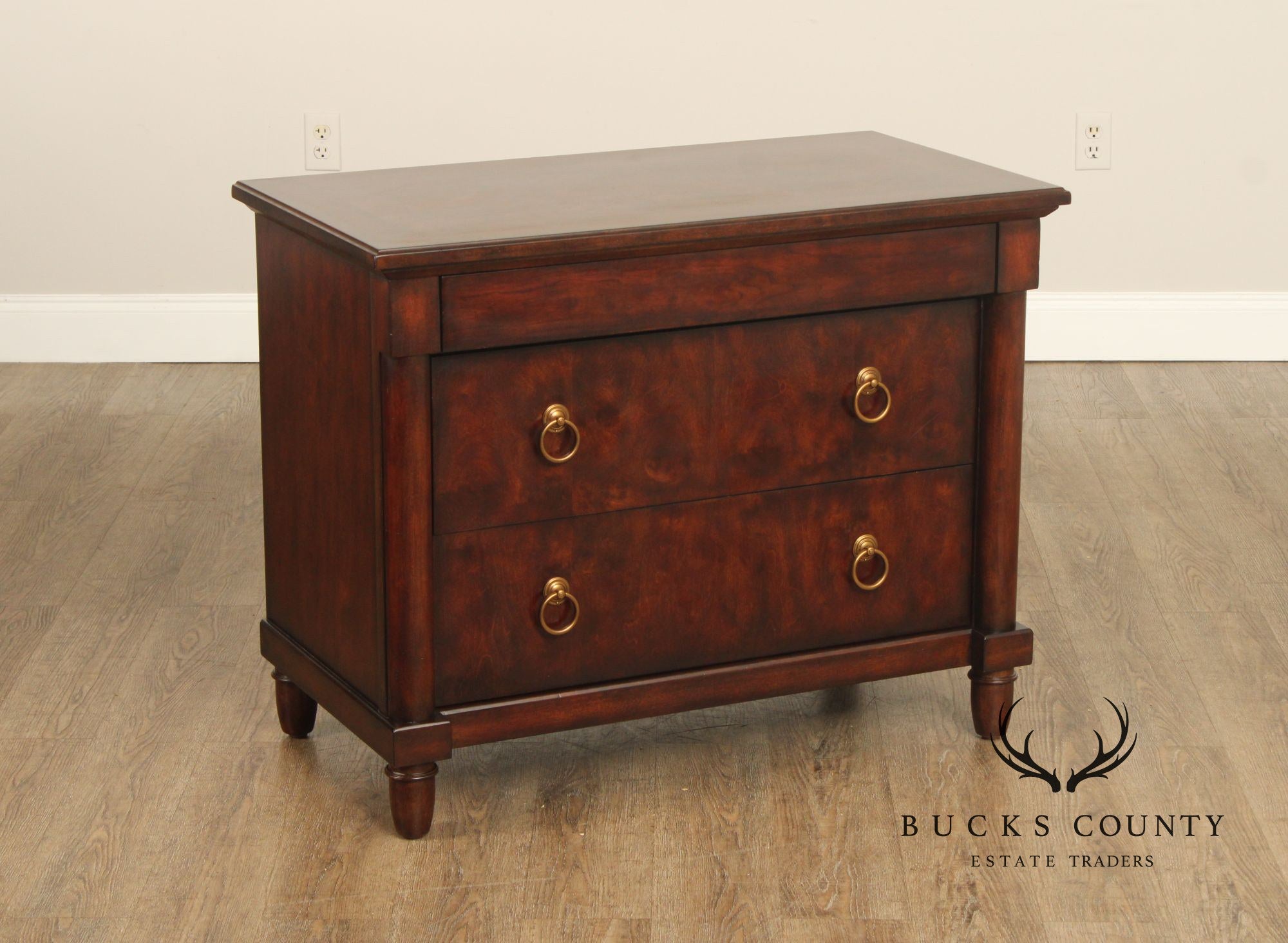 Bernhardt Empire Style Burlwood Chest of Drawers