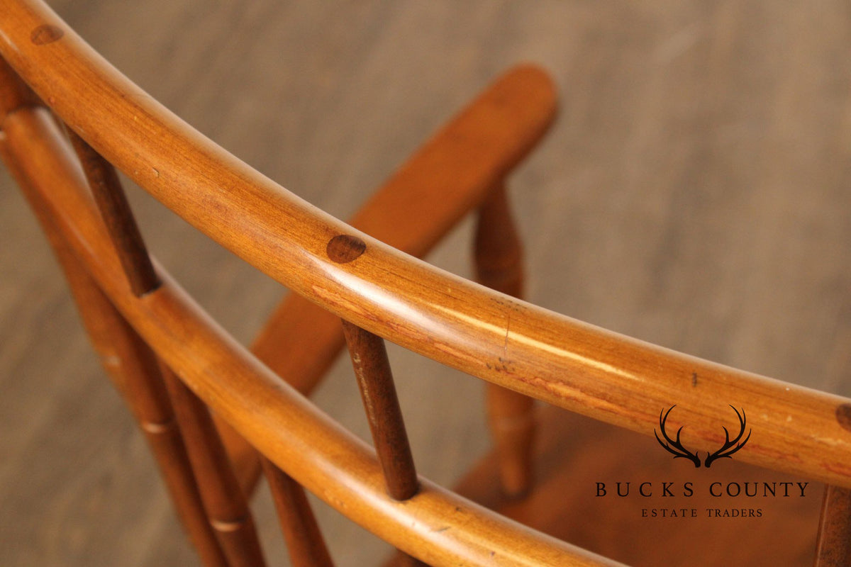 Ethan Allen Set of Four Faux Bamboo Dining Chairs