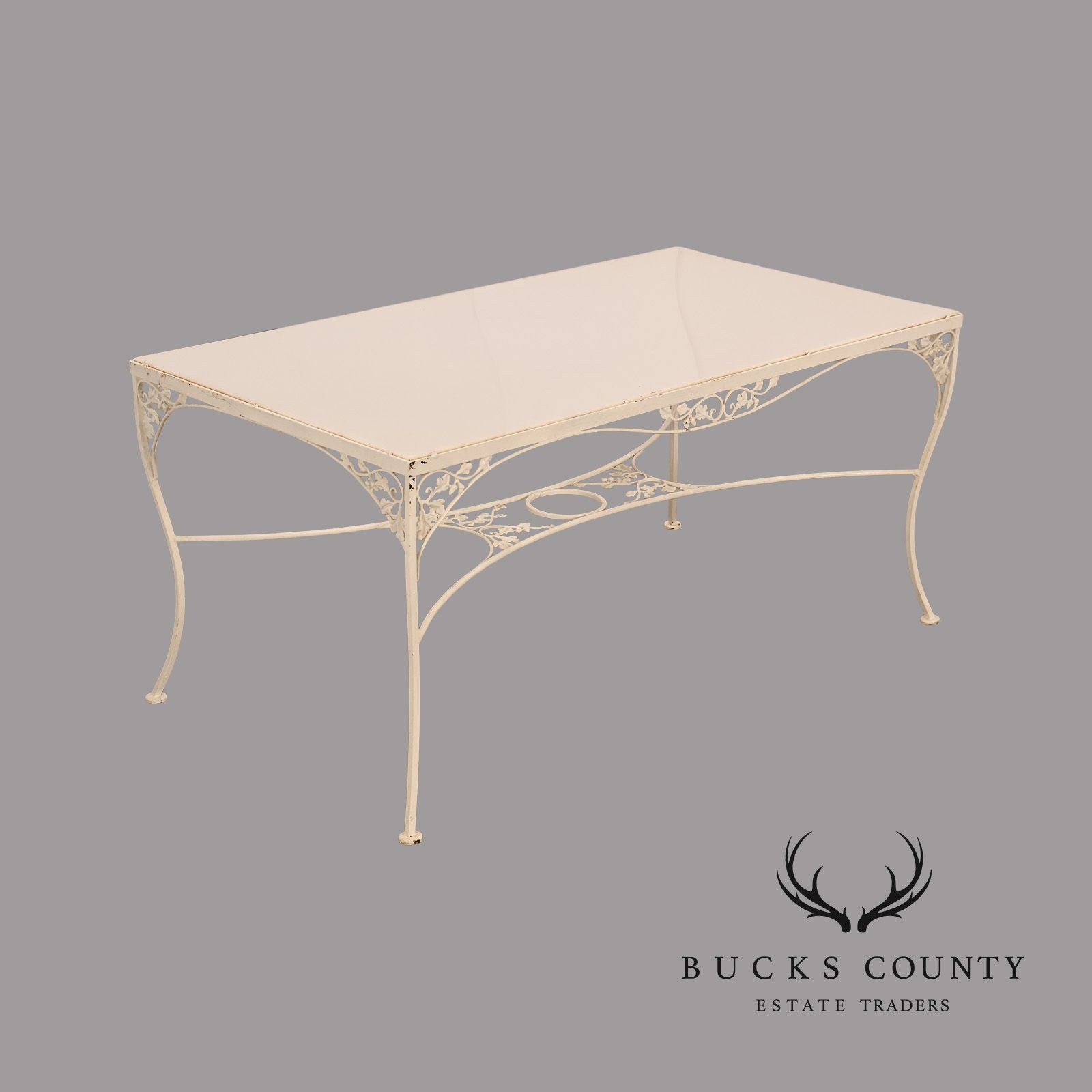 Woodard 'Orleans' Wrought Iron Patio Dining Table
