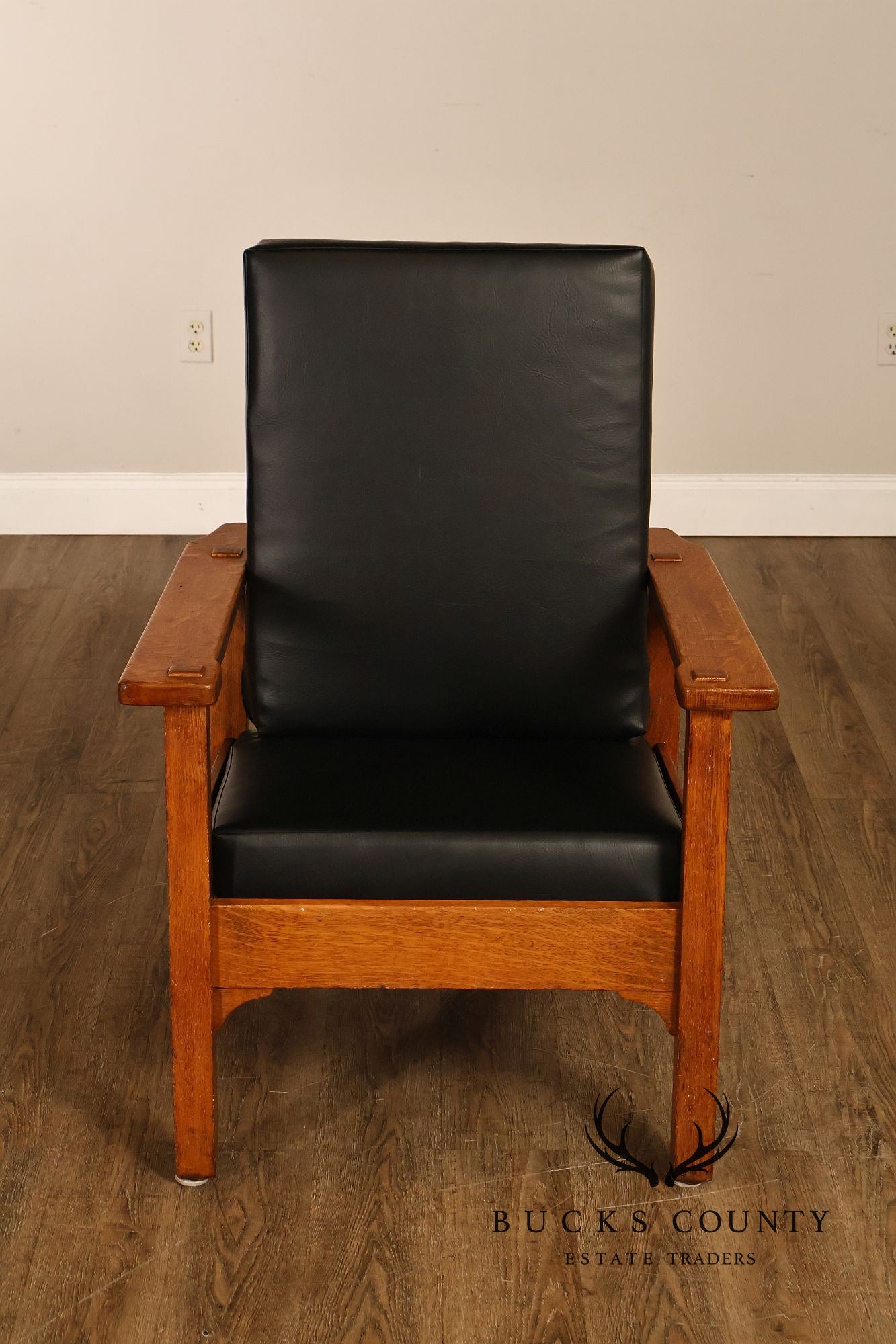 Antique Stickley Brothers Mission Oak Adjustable Morris Chair