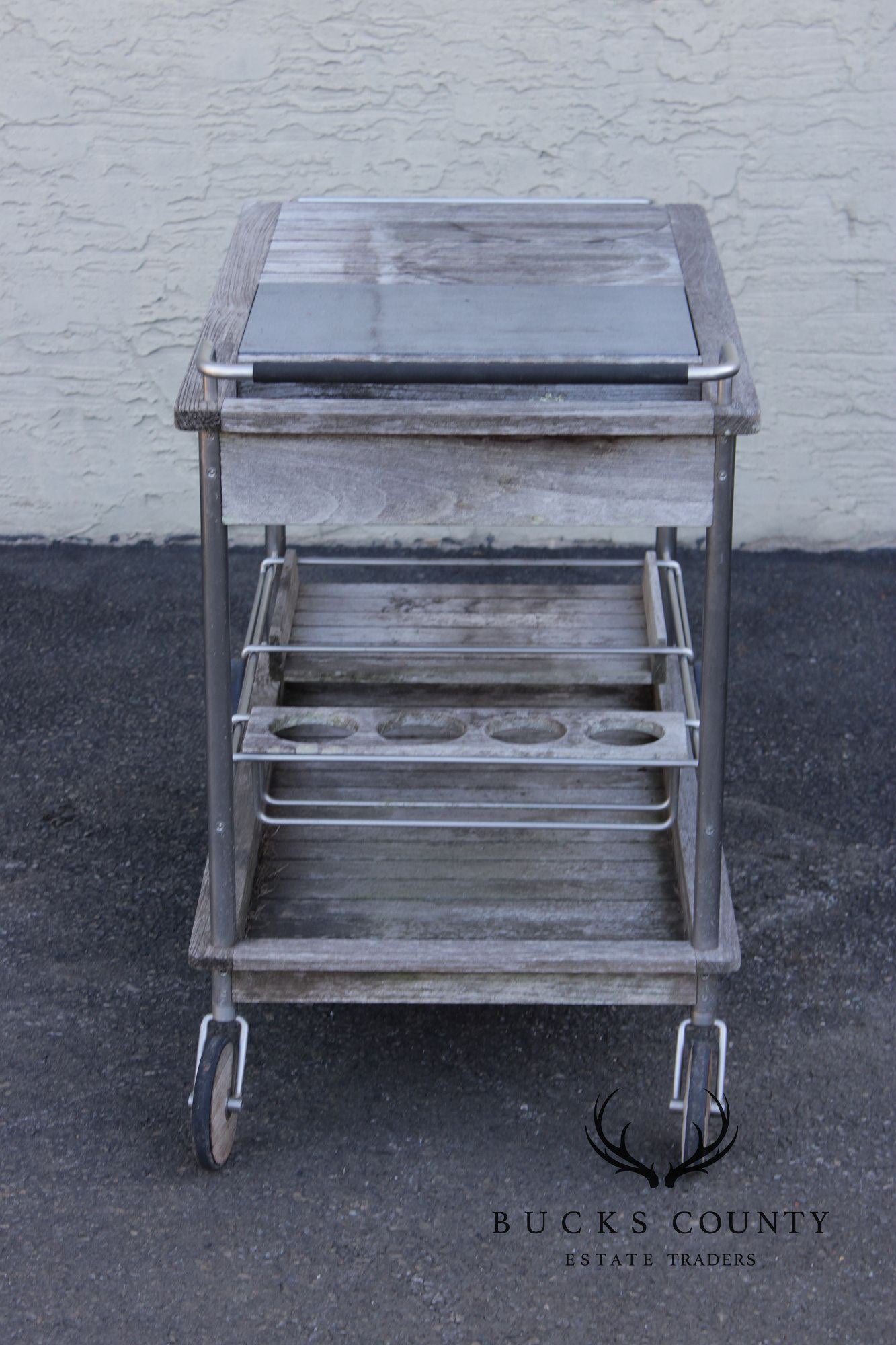 Gloster Teak Outdoor Bar Cart