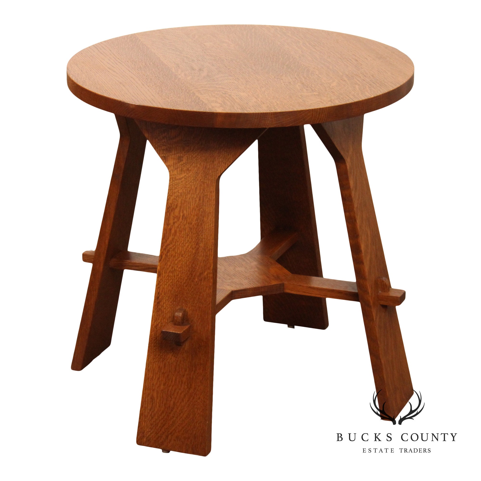 Stickley Mission Collection Oak Gus Tea Table