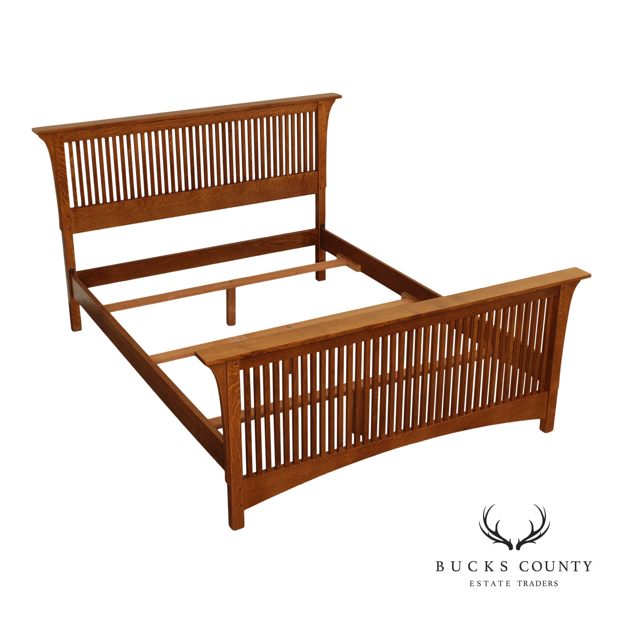 Stickley Mission Collection Oak Spindle Queen Bed