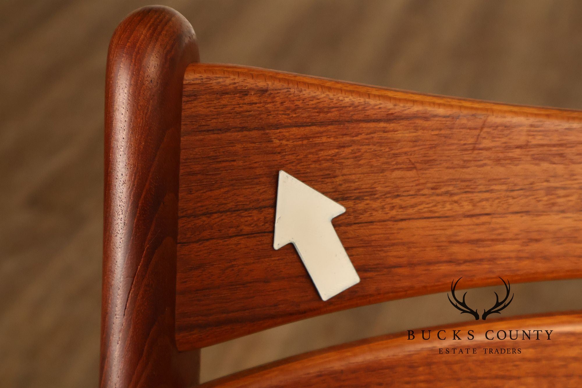 Danish Mid Century Modern Erik Buch Teak Desk Chair