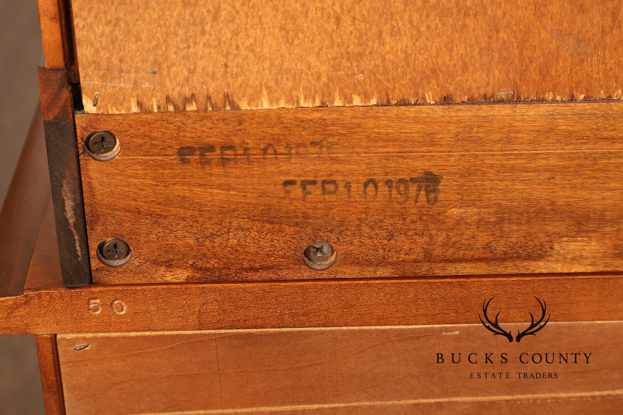 Hitchcock Two Piece Maple Step Back Hutch