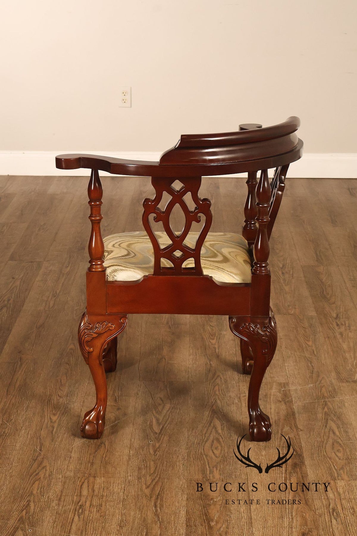 Statesville Chippendale Style Mahogany Corner Chair