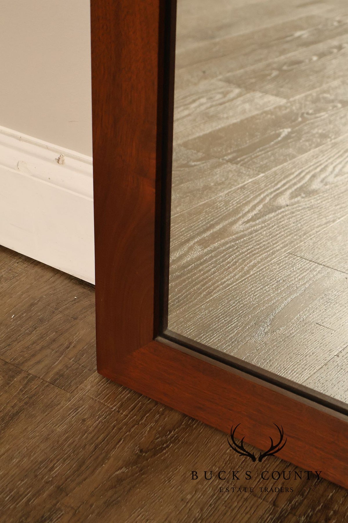 E.A. Clore Custom Walnut Hanging Wall Mirror
