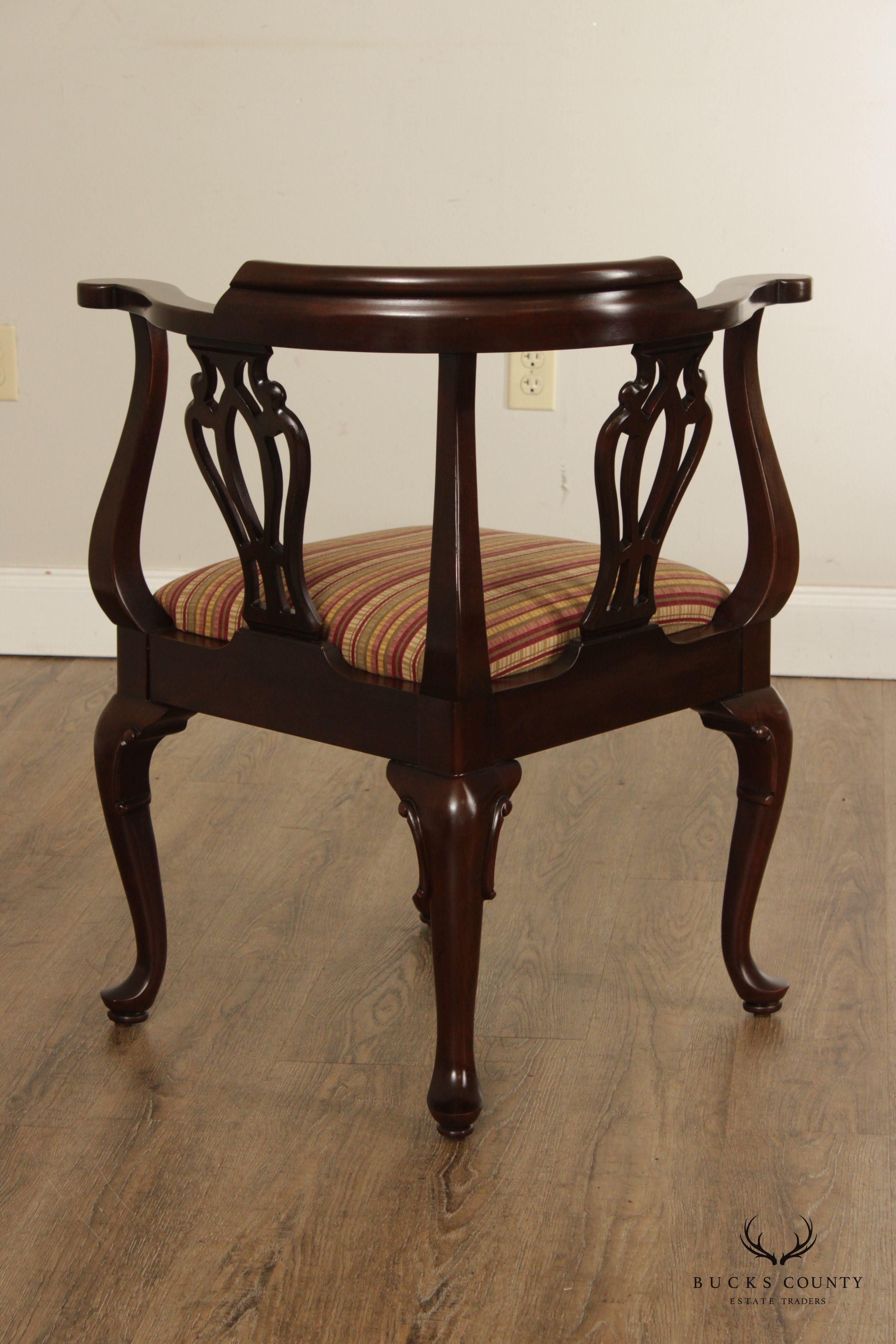 Ethan Allen Georgian Court Queen Anne Cherry Corner Chair