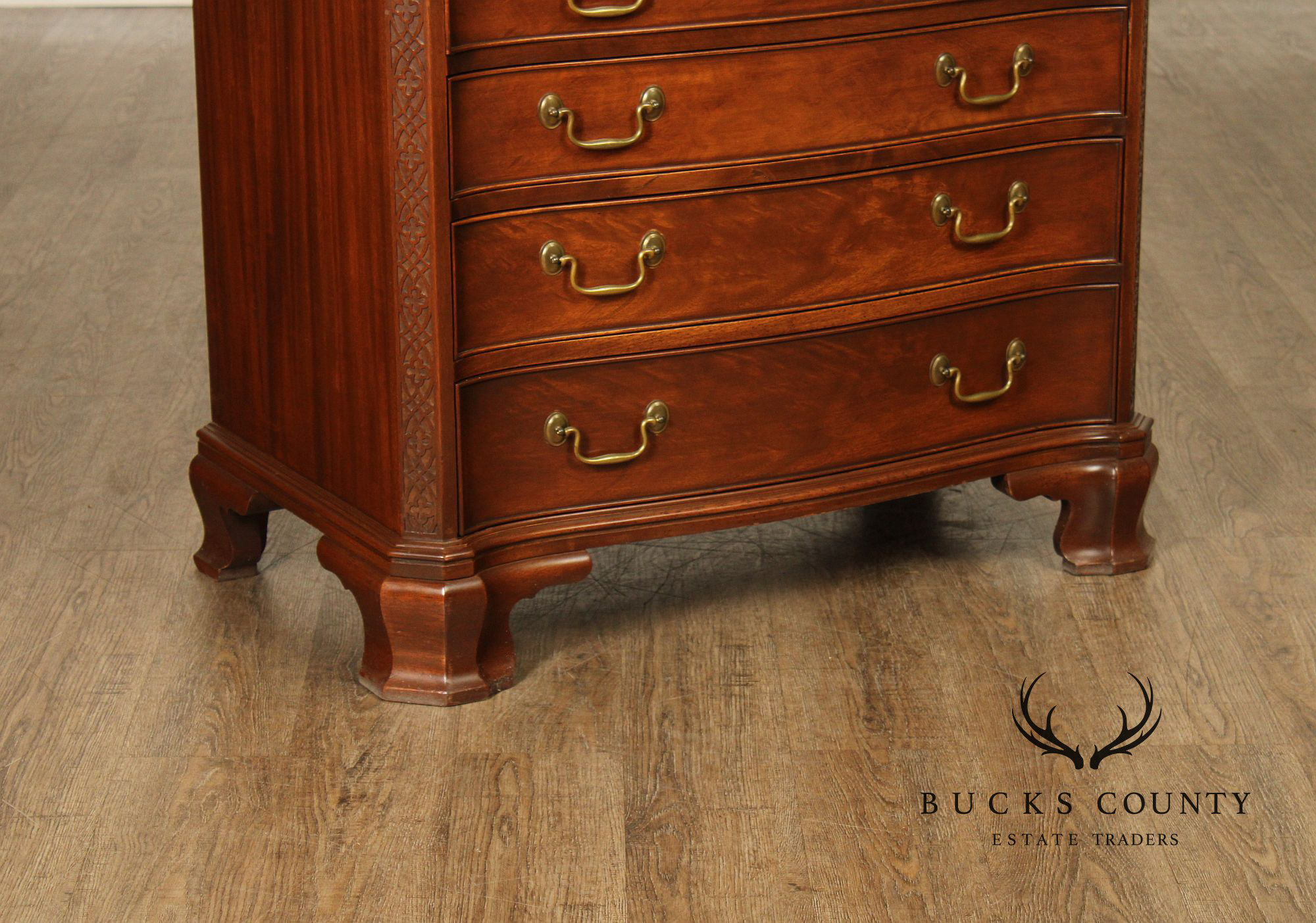 George III Style Mahogany Serpentine Front Chest Of Drawers