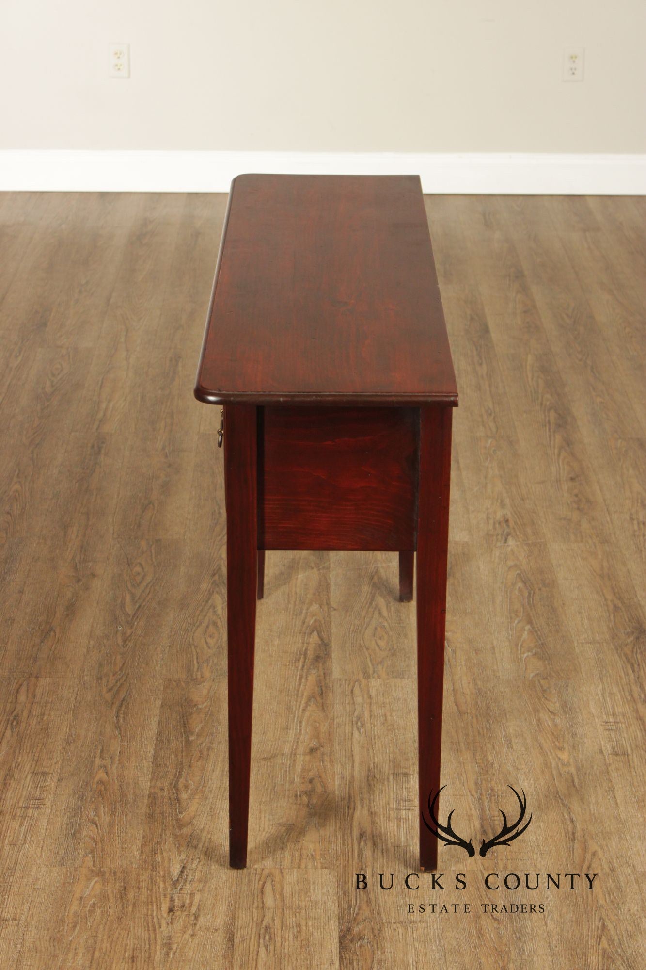 Georgian Style Shell Carved Narrow Console Table