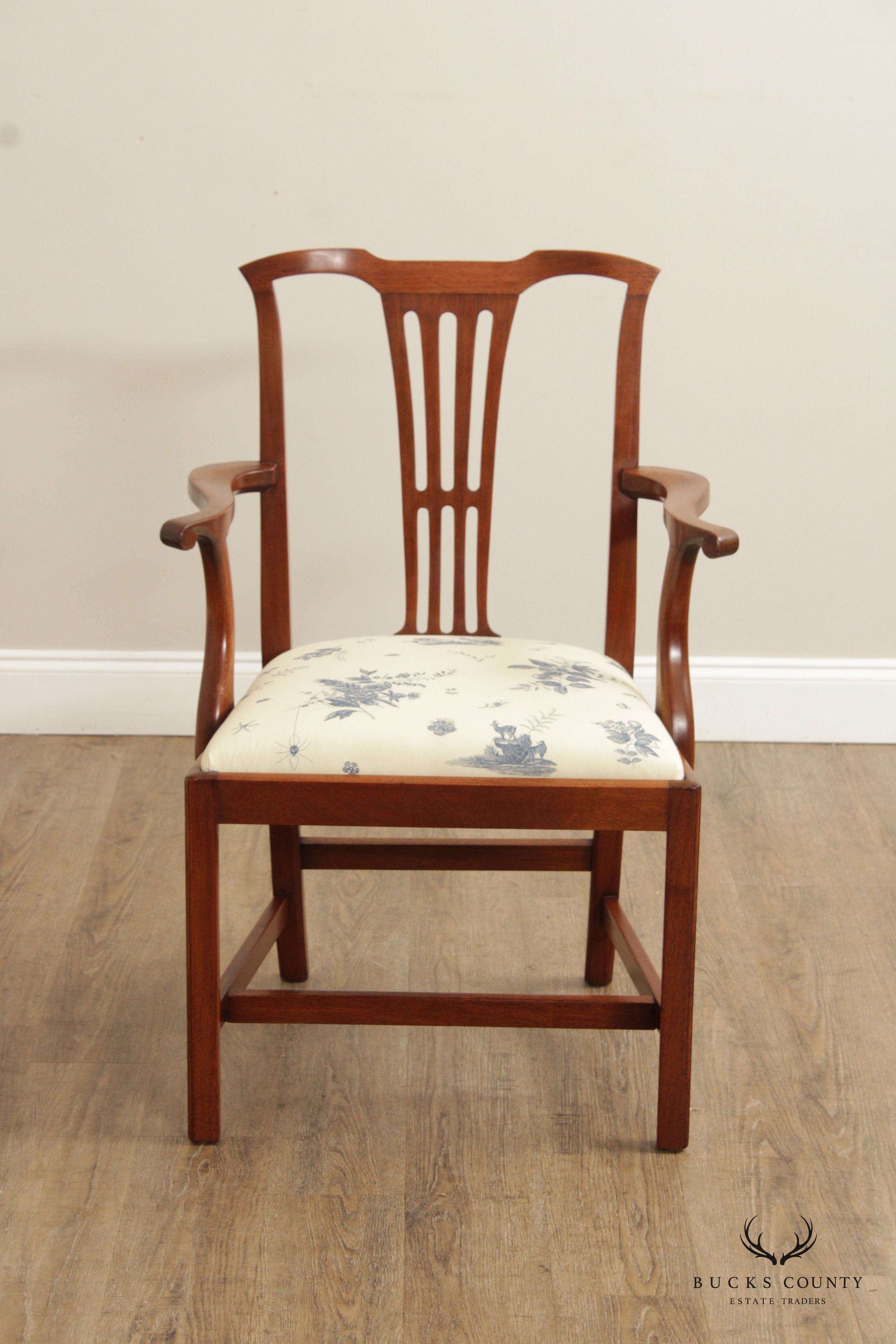 Kittinger Williamsburg Adaptation Chippendale Style Mahogany Armchair