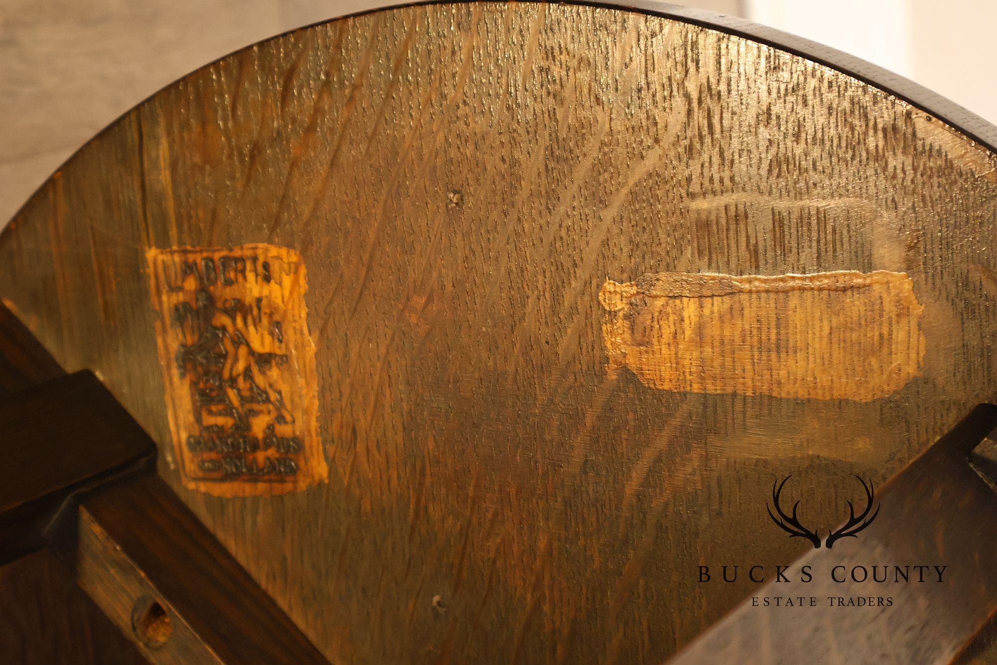 Limbert Mission Quartersawn Oak Round End Table