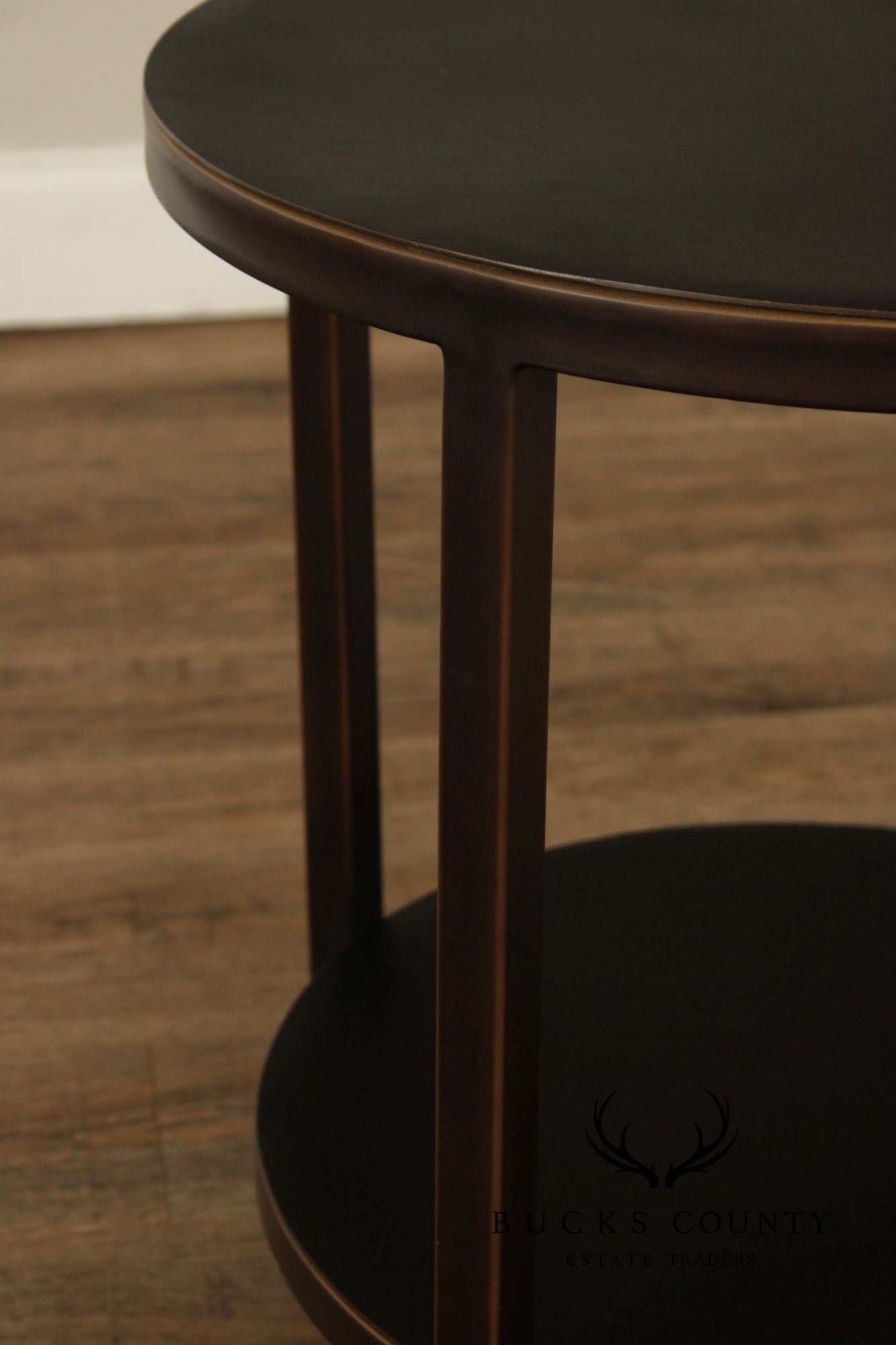 Crate & Barrel Modern Round Two-Tier End Table