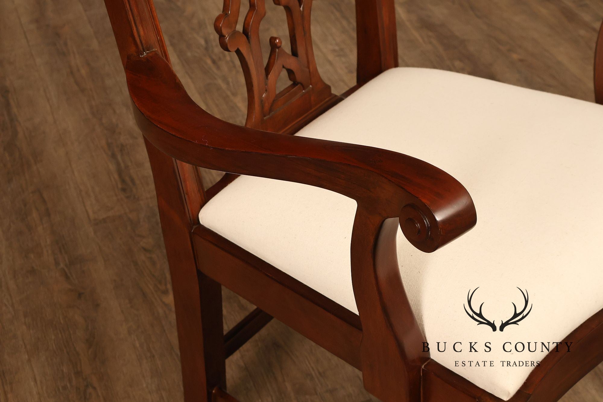 Scarborough House Chippendale Style Pair Of Mahogany Armchairs